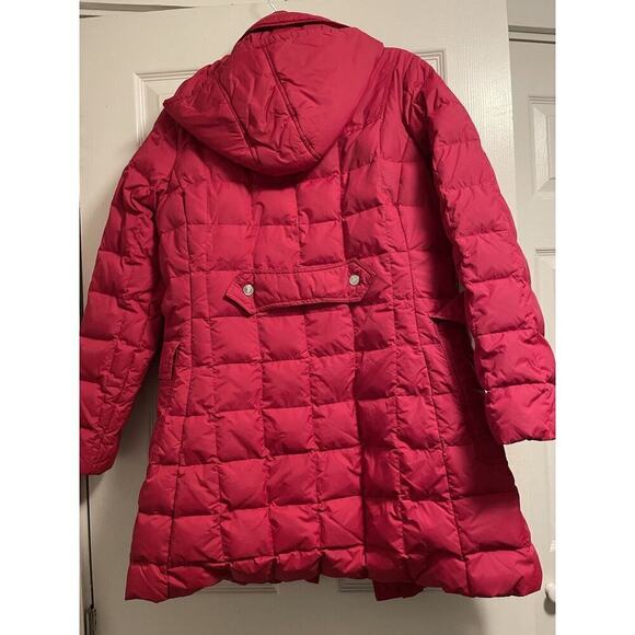 Tommy Hilfiger Red Puffer Jacket Size M Down/Feathers - 20” Chest; 34” Length - Picture 3 of 8
